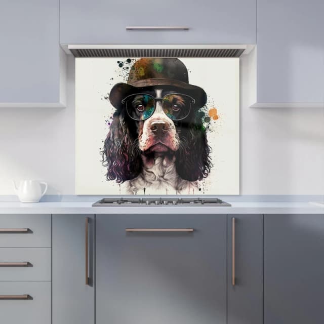 Warren Reed - Designer Springer Spaniel Dog Kitchen Splashback Size: 600mm x 750mm Multicolor Unisex 600mm x 750mm