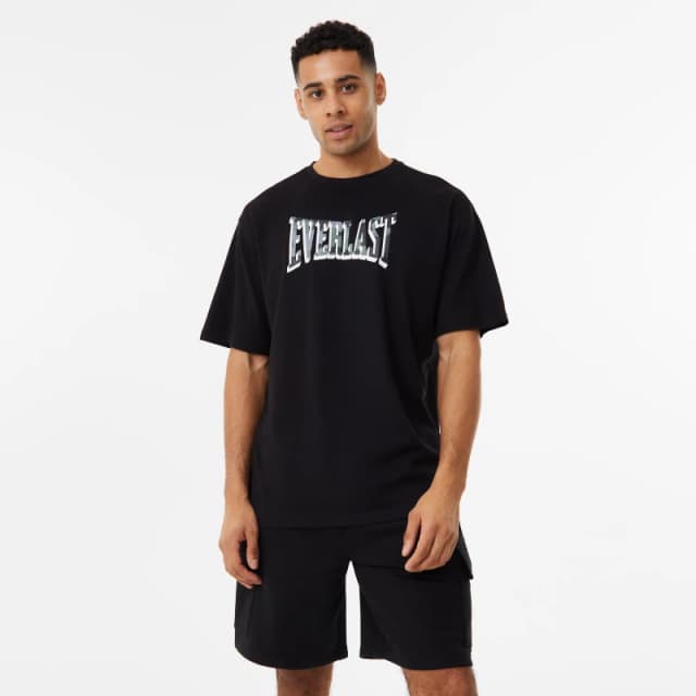 Everlast Camo Logo T-Shirt Mens - Black S