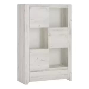 Angel 3 Door 1 Drawer Cupboard In White Craft Oak Effect