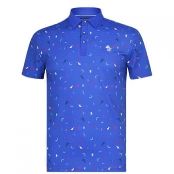 Original Penguin Sleeve Memp Print Polo Shirt - Surf Web