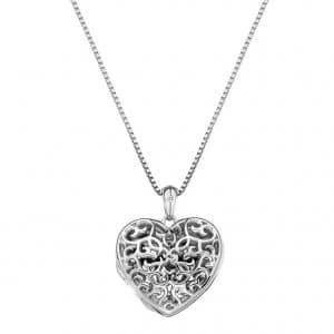 Hot Diamonds Sterling Silver Diamond Filigree Heart Locket