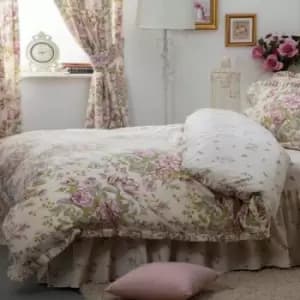 Belledorm Rose Boutique Duvet Cover (Kingsize) (Ivory/Pink/Green) - Ivory/Pink/Green