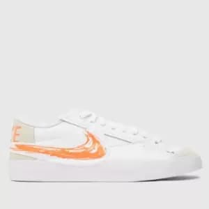 Nike White & Orange Blazer Jumbo Low Trainers