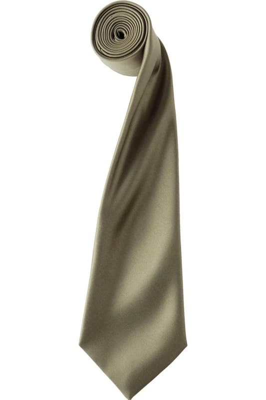 Premier Premier Colours Satin Tie in Dark Grey Dark Grey One Size Unisex 5063470722969
