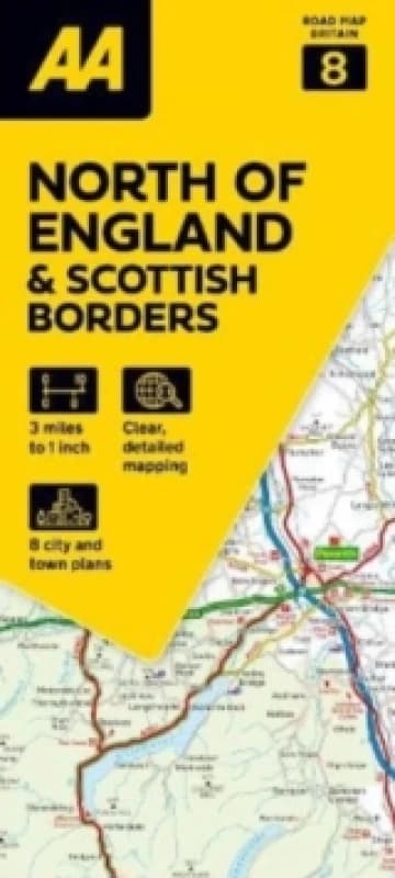Road Map North England & Scottish Borders 8 Books
