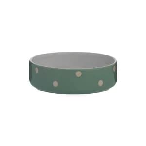 Mason Cash Polka Dot Sage Green 13cm Pet Bowl