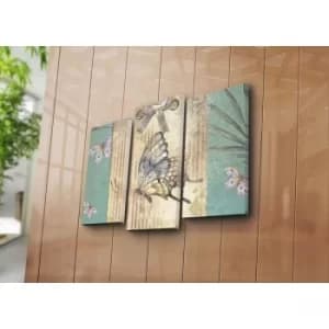 3PATK-34 Multicolor Decorative Canvas Painting (3 Pieces)