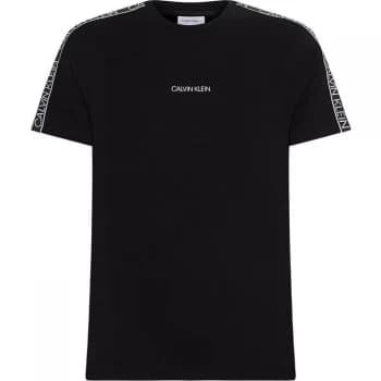 Calvin Klein Logo Tape T Shirt - Black BEH