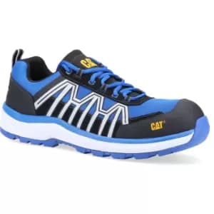 Caterpillar Mens Charge Leather Safety Trainers (13 UK) (Blue/Black/White)
