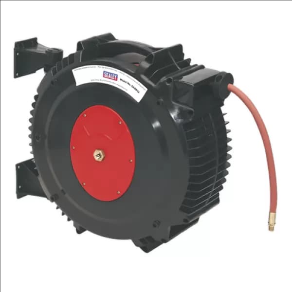 Genuine SEALEY SA8812 Retractable Air Hose Reel 15mtr Ø13mm ID Rubber Hose