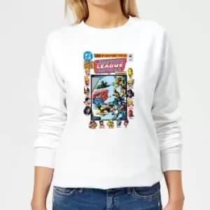 Justice League Crisis On Earth-Prime Cover Womens Sweatshirt - White - S