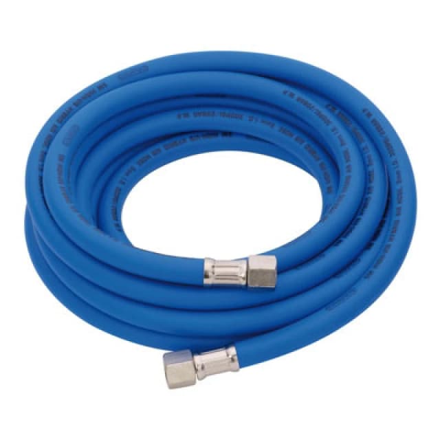 Draper High Visibility Hybrid Air Hose 5M X 8mm 1/4" Bsp Blue Flexible Line