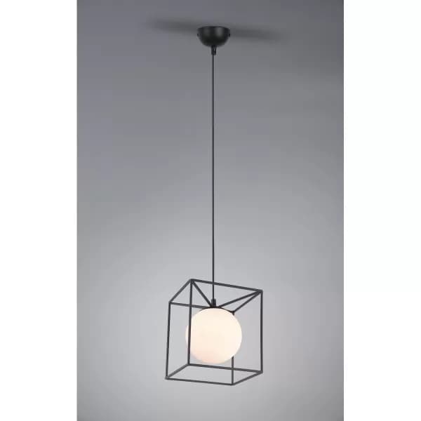 Gabbia Modern Globe Pendant Ceiling Light Black Matt
