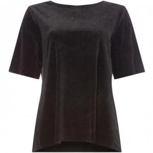 Label Lab Velvet shimmer tee - Black