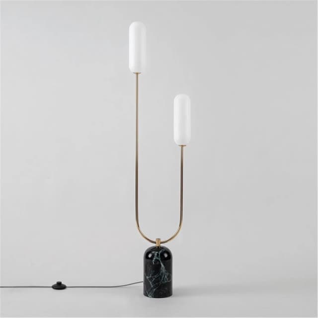 Houseof Houseof Marble Arc Floor Lamp - Green