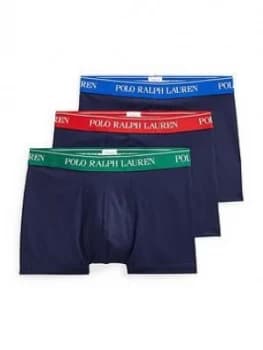 Polo Ralph Lauren 3 Pack Multi Colour Waistband Trunks - Cruise Navy