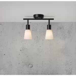 Cole Wall 2-Spot Light in Black/Opal - Black / opal