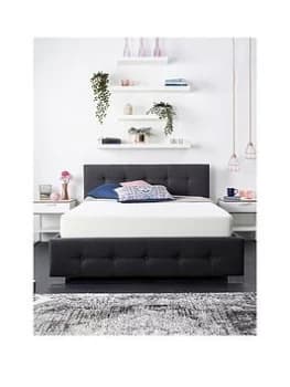 Aspire End Lift Up Linen Ottoman Bed - Black