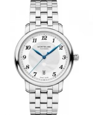 Mont Blanc Tradition Quartz Chronograph Silver Dial Steel Mens Watch 117323 117323