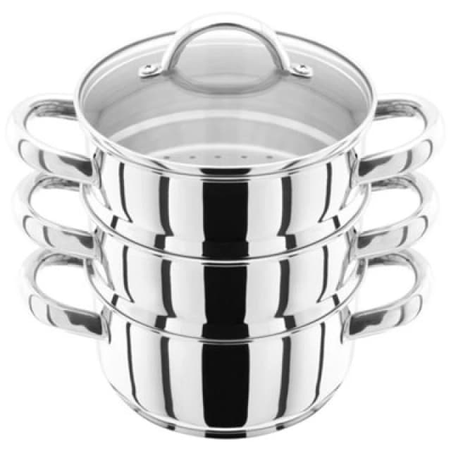 Judge Stainless Steel 3-Tier Steamer Set - Silver