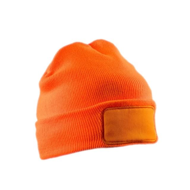 Result Men Result Double Knit Thinsulate Printers Beanie in Orange Orange One Size Male 5059444788918