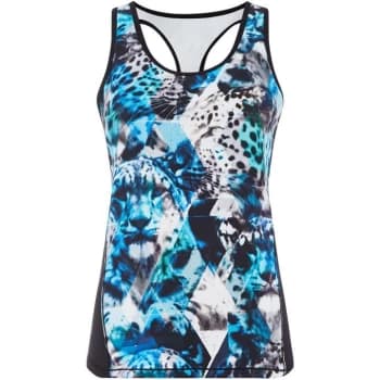 Biba Geometric Jaguar mesh sports vest - Teal