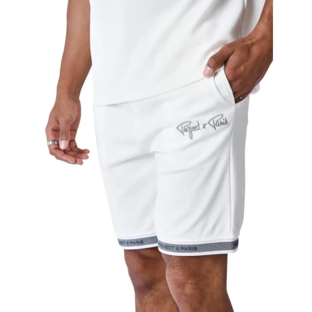 Project X Paris Embroidered shorts Project X Paris Signature Blanc Male 2XL