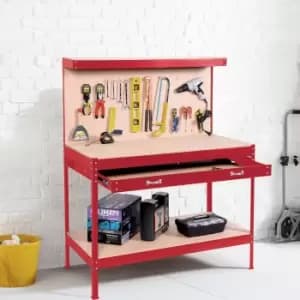Neo Red Workbench With Heavy-duty Steel Pegboard