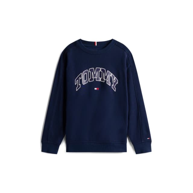 Tommy Hilfiger Kids Varsity Cotton-Mix Relaxed Fit Crew Sweatshirt Night Navy C1G male 4Y