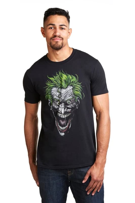 The Joker The Joker Men Joker Cotton Mens T-Shirt Black Size: Small Black S Male 5052777504545