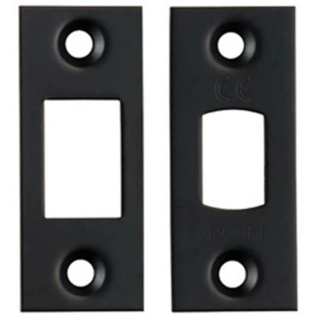 Loops Forend Strike & Fixing Pack Suitable for Tubular Deadbolt Matt Black Black