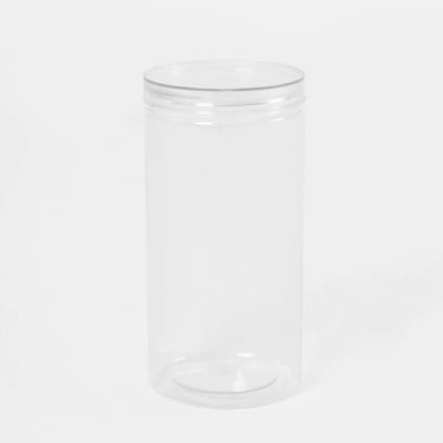 OHS OHS Round Plastic Jar Food Storage Container Large Clear Lid in White White One Size Unisex 5027434184491