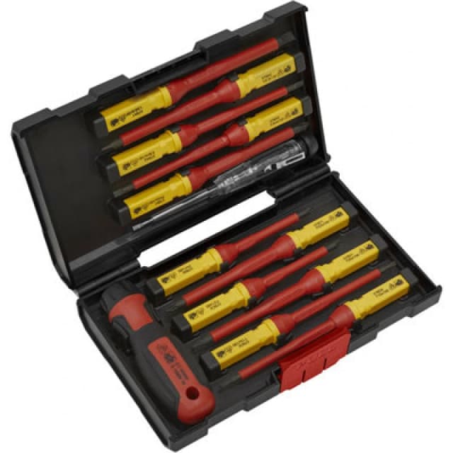 Loops 13 PACK Interchangeable VDE Screwdriver Set - 1000V Shock Proof Insulated Shaft Multi