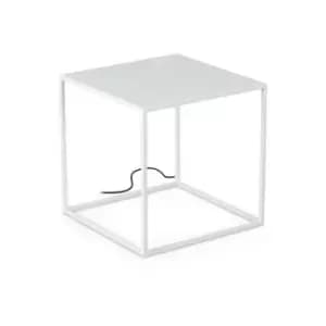 Ideal Lux ipotesi 50cm LED Outdoor Portable Lamp White, In-Built Switch, 3000K, IP44, Non-Dim