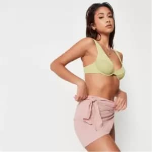 Missguided Crinkle Detail Sarong - Nude