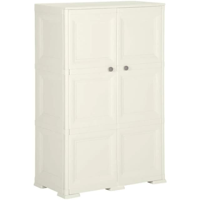 VIDAXL Plastic Cabinet 79x43x125cm Wood Design Vanilla Ice Vidaxl 8720286831441