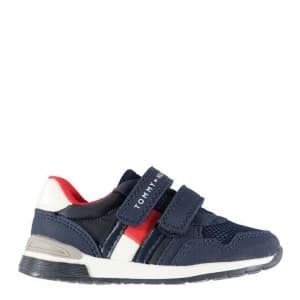 Tommy Hilfiger Tommy Low Flag Velcro Trainers - Blue 800