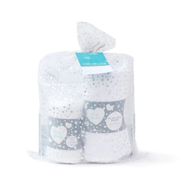 Clair De Lune Clair de Lune Baby Shower Gift Bag Baby Blankets 8x30x35cm White 83840701000