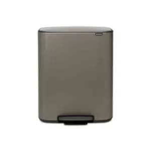 Brabantia 60L Bo Pedal Bin - Platinum