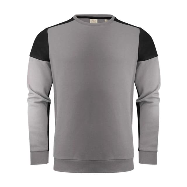 Printer PRIME Mens Contrast Crew Neck Sweatshirt in Grey Size: XS Grey Male XS