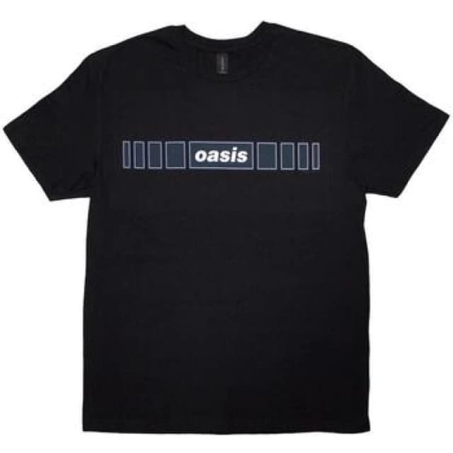 Oasis Oasis Men Horizontal Bars Logo T-Shirt in Black Size: Medium Black M Male 5063750833316