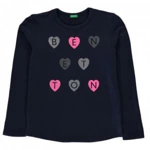 Benetton Benetton Heart Sweat Sweater - 13C Navy
