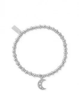 Chlobo Chlobo Sterling Silver Didi Sparkle Starry Moon Bracelet