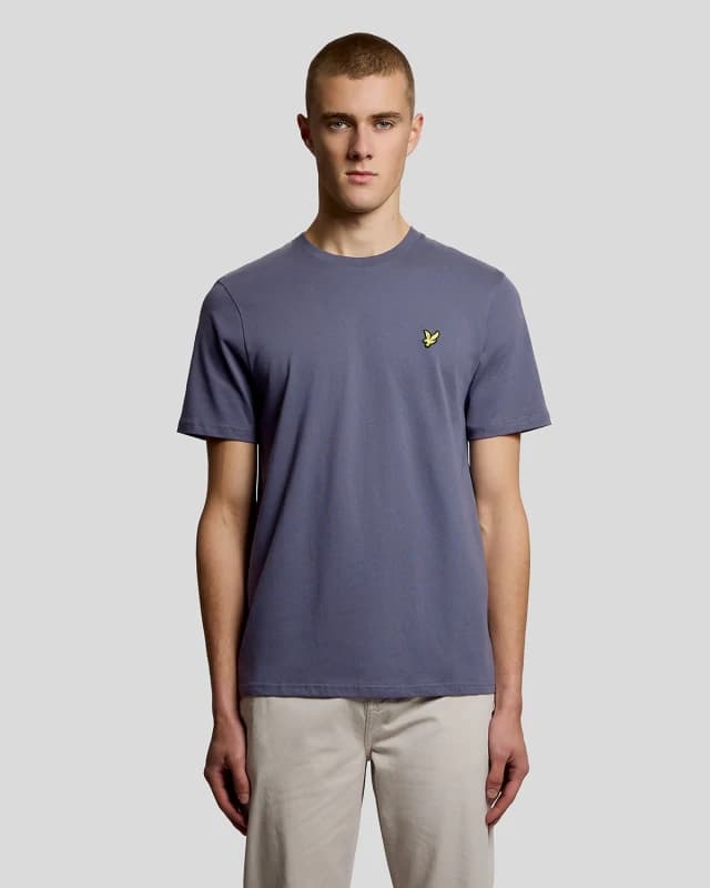 Lyle & Scott Mens Cotton Crew Neck T-Shirt in Stone Grey