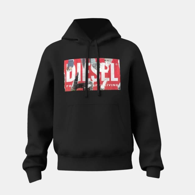 Diesel Mens Ginn Flpa Crew Sweatshirt Black male S