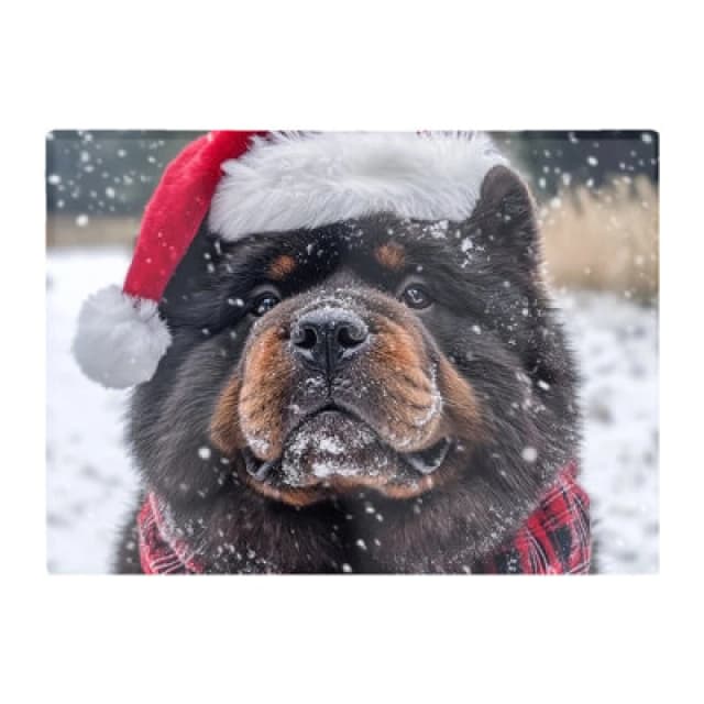 Warren Reed Designer Christmas Chow Glass Chopping Board