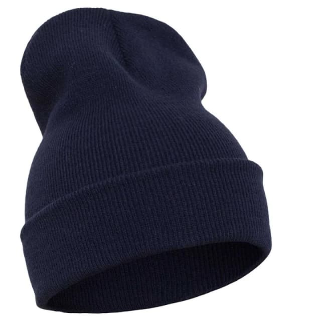 Flexfit Mens Knitted Cuffed Beanie in Navy Navy Male One Size