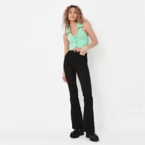 Missguided Tall Lawless Flare Jean - Black
