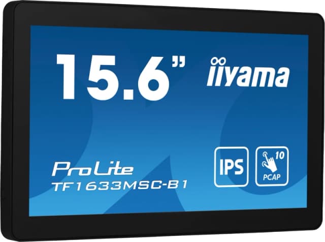 iiyama iiyama ProLite TF1633MSC-B1 computer monitor 39.6cm (15.6") 1920 x 1080 pixels Full HD Touch Screen Black TF1633MSC-B1