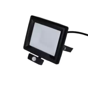 Robus HiLume 50W LED Flood Light with PIR IP65 Black Cool White - RHL5040P-04